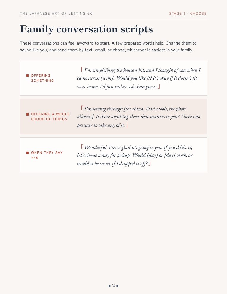 Family conversation scripts